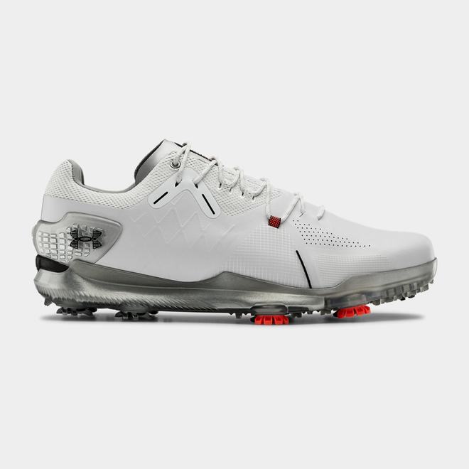 Under Armour Spieth 4 GORE-TEX® Wide EE - Panske Golfove Topanky - Biele/Metal Strieborne